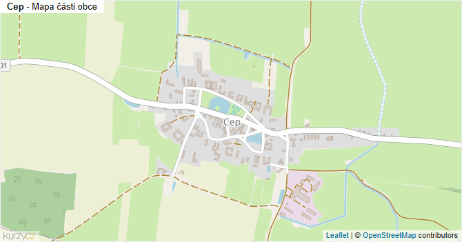 Cep - mapa části obce