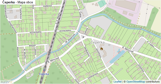 Čeperka - mapa obce