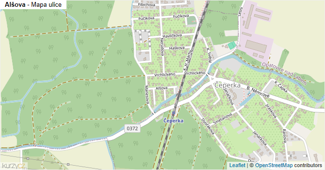 Alšova - mapa ulice