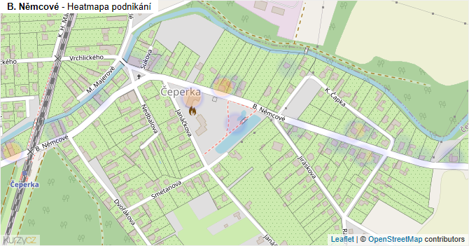 B. Němcové - mapa podnikání