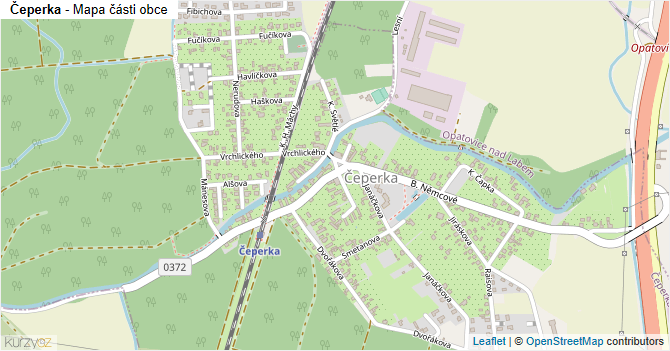 Čeperka - mapa části obce