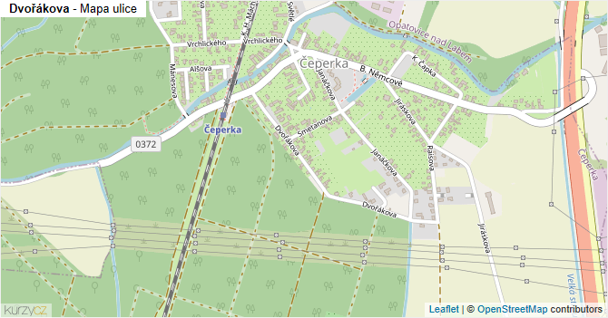 Dvořákova - mapa ulice