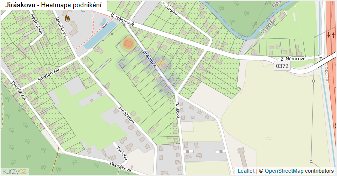Jiráskova - mapa podnikání
