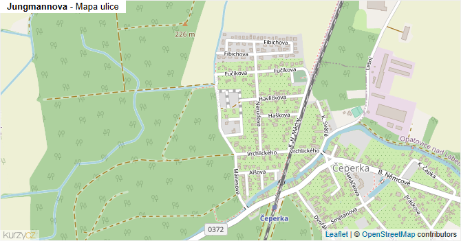 Jungmannova - mapa ulice