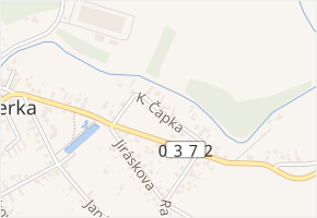 K. Čapka v obci Čeperka - mapa ulice