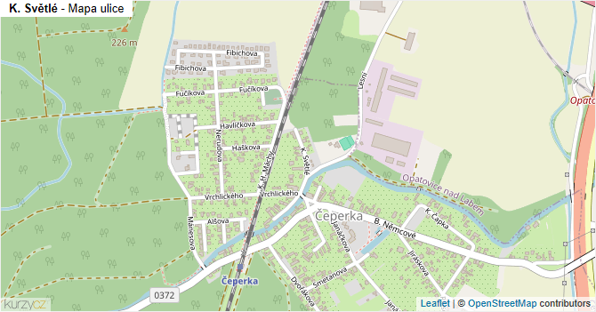 K. Světlé - mapa ulice