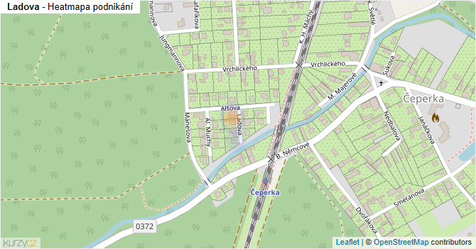 Ladova - mapa podnikání