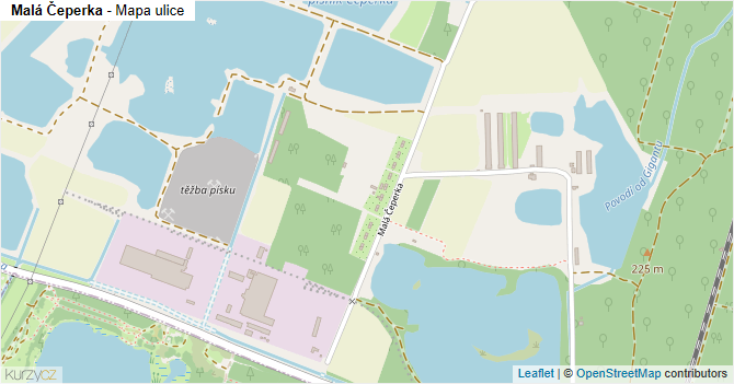 Malá Čeperka - mapa ulice