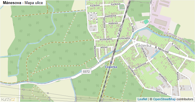 Mánesova - mapa ulice
