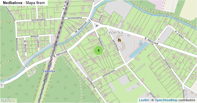 Nedbalova - mapa firem