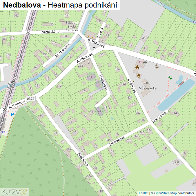 Mapa Nedbalova - Firmy v ulici.