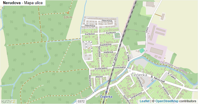 Nerudova - mapa ulice