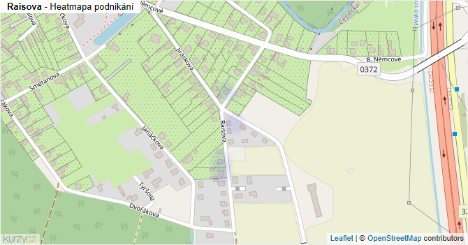 Raisova - mapa podnikání