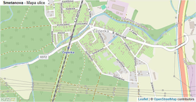 Smetanova - mapa ulice