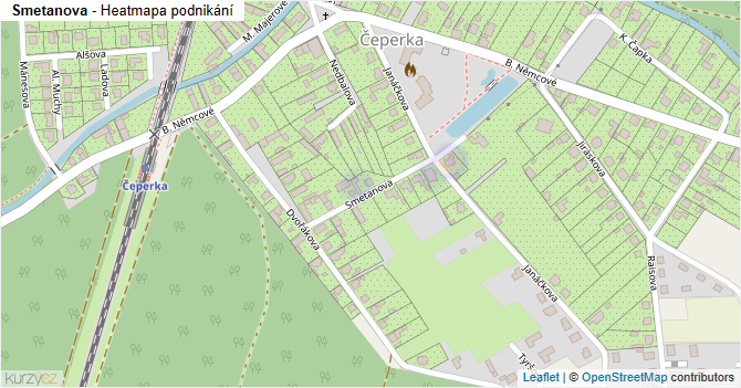 Smetanova - mapa podnikání