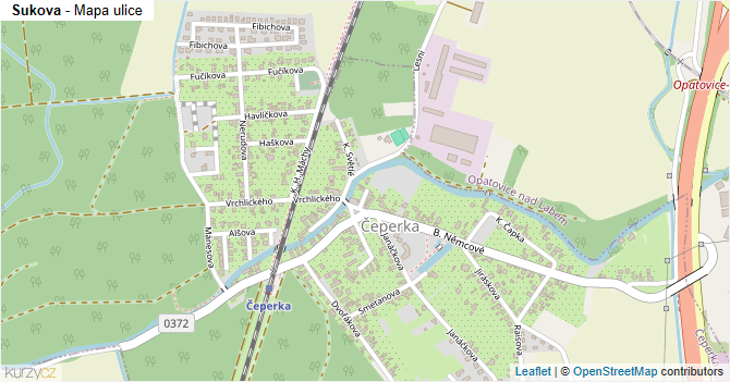 Sukova - mapa ulice