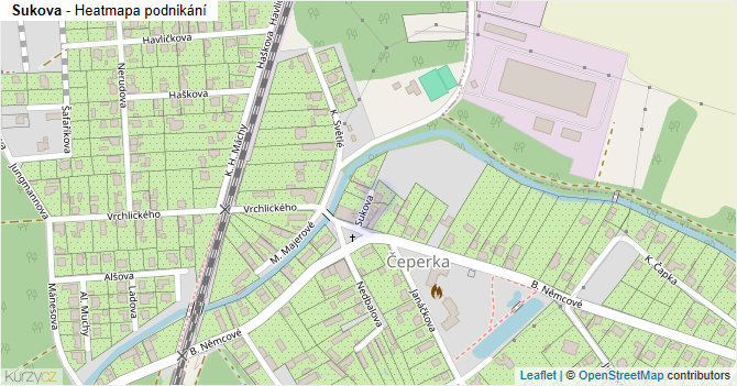 Sukova - mapa podnikání