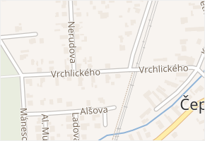 Vrchlického v obci Čeperka - mapa ulice