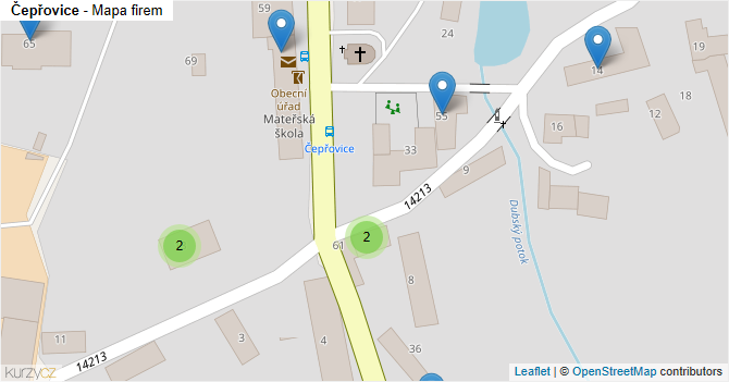Čepřovice - mapa firem