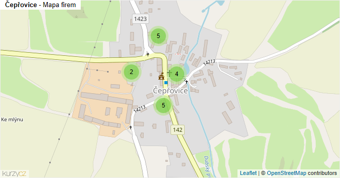 Čepřovice - mapa firem