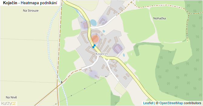Koječín - mapa podnikání