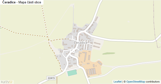 Čeradice - mapa části obce