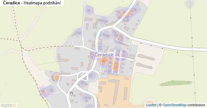 Čeradice - mapa podnikání