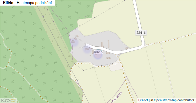 Kličín - mapa podnikání