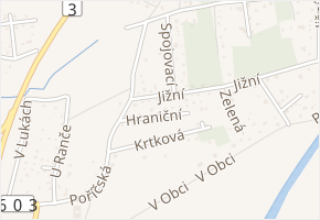 Hraniční v obci Čerčany - mapa ulice