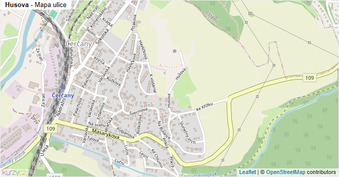 Husova - mapa ulice