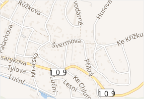 Jabloňová v obci Čerčany - mapa ulice