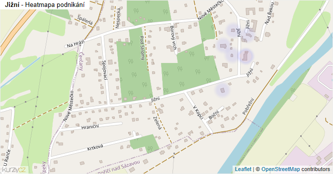 Jižní - mapa podnikání