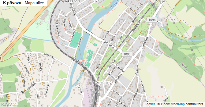 K přívozu - mapa ulice