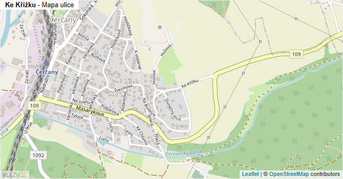 Ke Křížku - mapa ulice