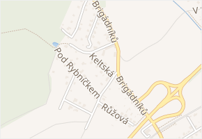 Keltská v obci Čerčany - mapa ulice