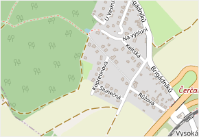 Kopretinová v obci Čerčany - mapa ulice