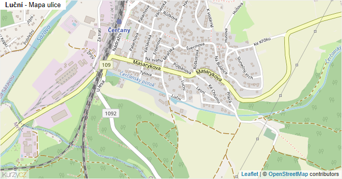 Luční - mapa ulice