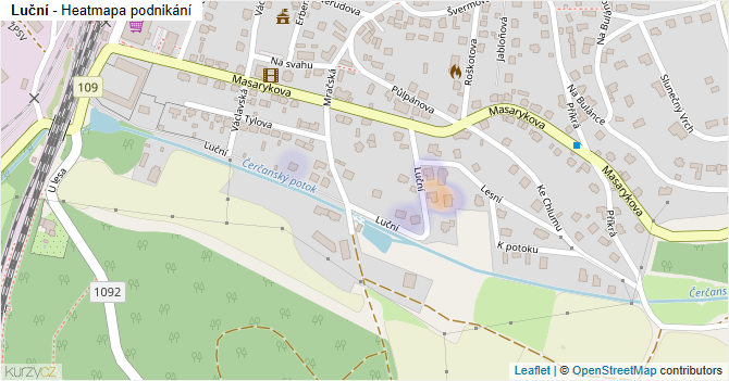 Luční - mapa podnikání