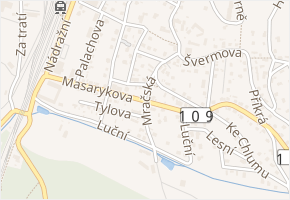 Masarykova v obci Čerčany - mapa ulice