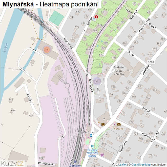 Mapa Mlynářská - Firmy v ulici.