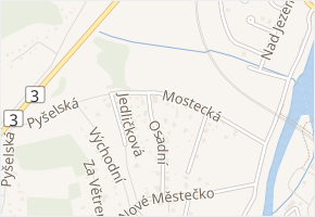 Mostecká v obci Čerčany - mapa ulice