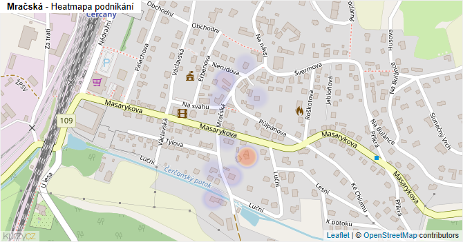 Mračská - mapa podnikání
