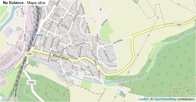 Na Bulánce - mapa ulice