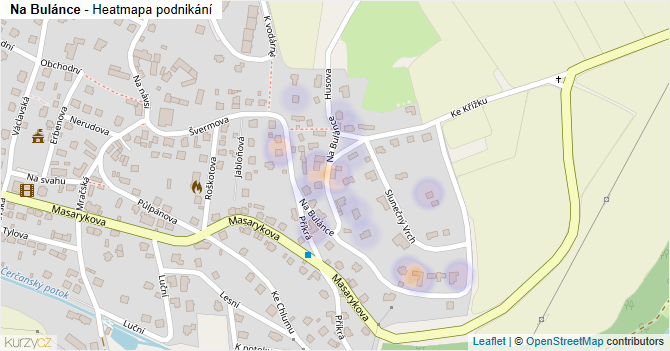 Na Bulánce - mapa podnikání