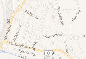 Na návsi v obci Čerčany - mapa ulice