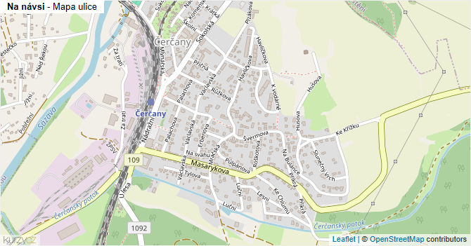 Na návsi - mapa ulice