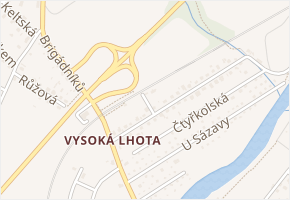 Na trati v obci Čerčany - mapa ulice