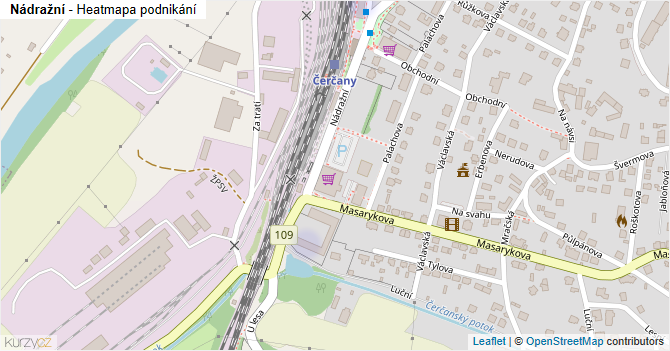Nádražní - mapa podnikání