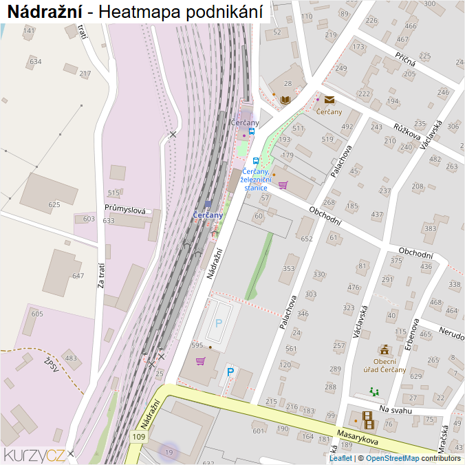 Mapa Nádražní - Firmy v ulici.