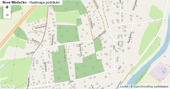 Nové Městečko - mapa podnikání